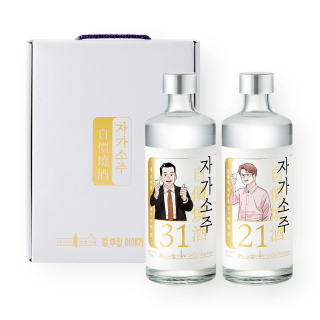 [11/6 예약발송][김 부장 이야기] 자가소주 2병 세트(김부장 31도 + 송과장 21도 + 웹툰 카드)