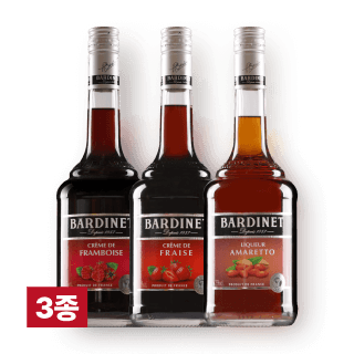바디넷 리큐르 700ml 3종 세트 (산딸기, 딸기, 아몬드)