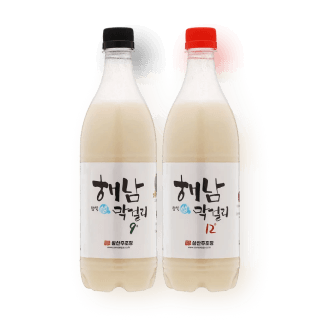 해남찹쌀생막걸리 세트 750ml (9도, 12도)