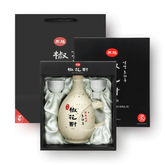 영양 초화주 도자기세트 41도 800ml (서울 ASEM 선정, 고려전통주)