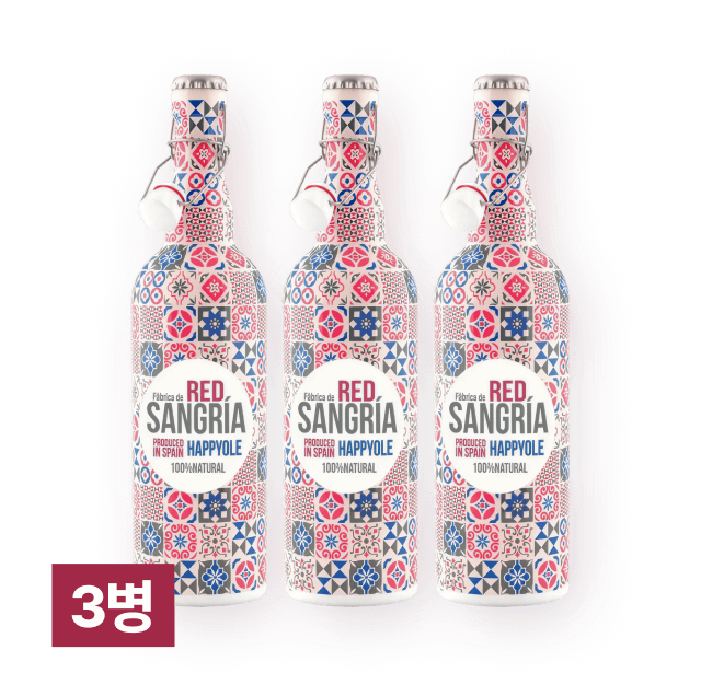 해피올레 샹그리아 레드 750ml 3병 대표이미지