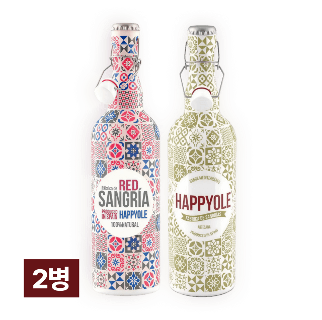 해피올레 샹그리아 2종(레드&화이트) 세트 (총 2병) 대표이미지