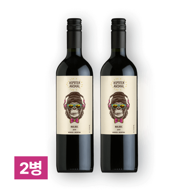 미 떼루뇨 힙스터 애니멀 말벡 750ml 2병 대표이미지