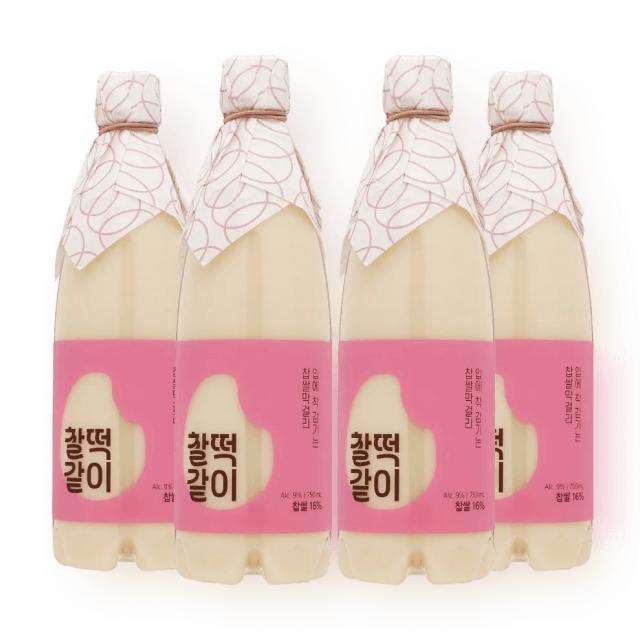 찰떡같이 9도 750ml (찹쌀막걸리) 4병 대표이미지