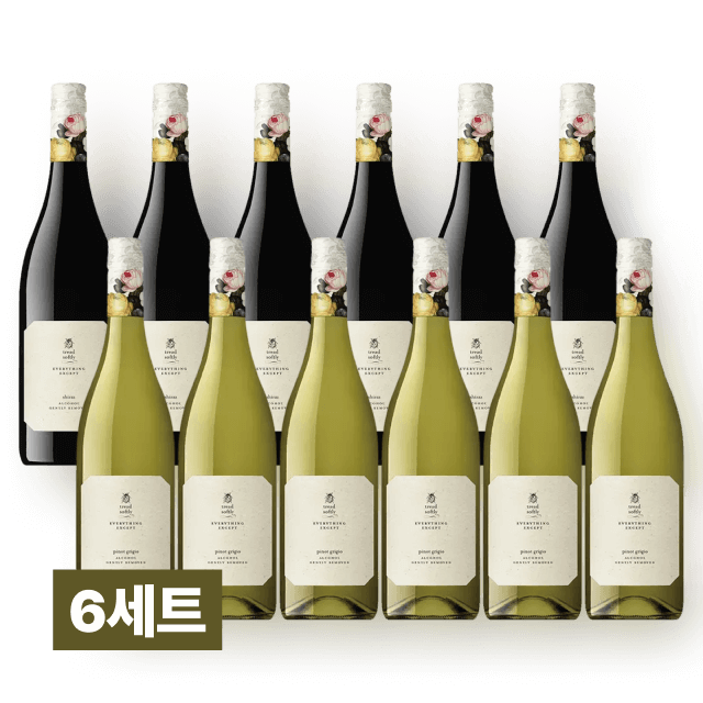 트레드 소프틀리 논알콜 2입(쉬라즈+피노 그리지오) 세트 6개 대표이미지