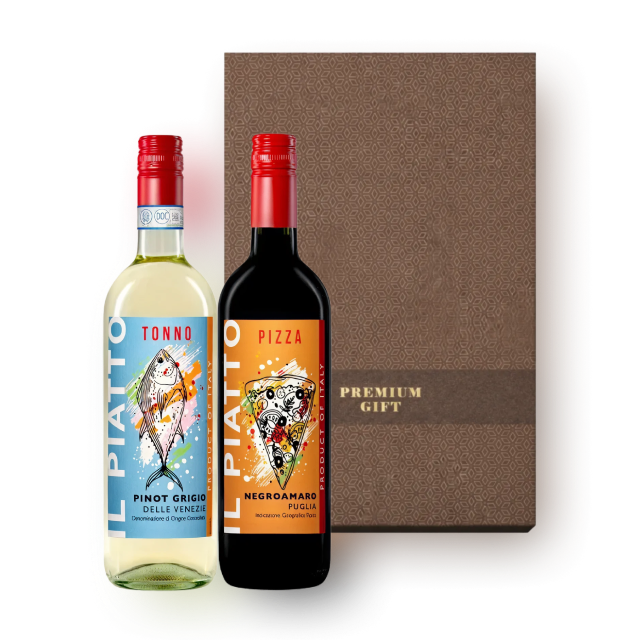 비눔 와인 명절 선물세트 - 이탈리아 에디션 (일 피아토 토노 & 피자) (총 2병) 대표이미지