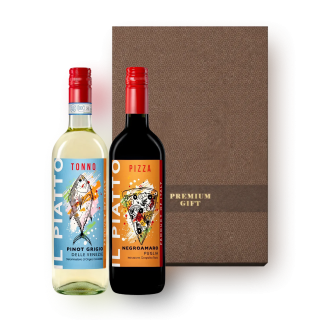 비눔 와인 명절 선물세트 - 이탈리아 에디션 (일 피아토 토노 & 피자) (총 2병)