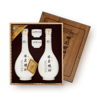 명인 안동소주 호리병 선물세트 400ml+400ml