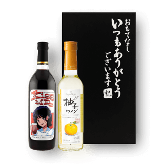 월드L&F 명절 와인 선물세트 7호 - 키스미 카시스 & 유자 와인 (총 2병)