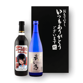 월드L&F 명절 사케 선물세트 8호 - 키스미 카시스 & 무사시노 블루 (총 2병)