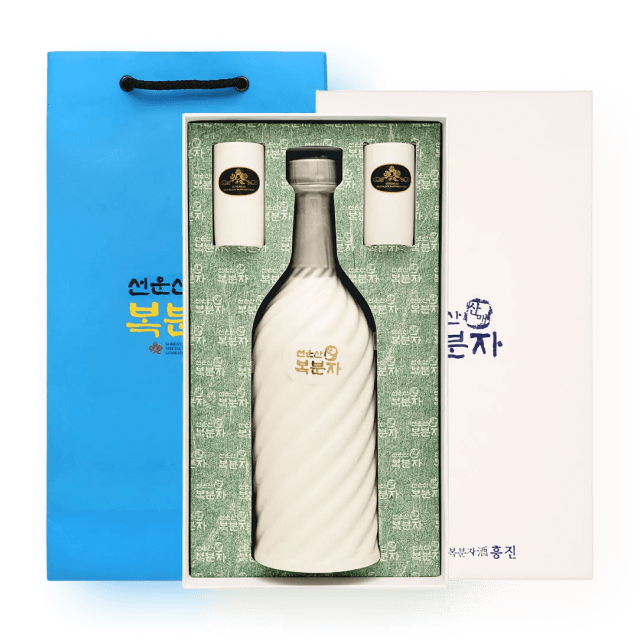 [추석할인] 선운산복분자주 프리미엄 원형도자기 복분자주 1호 세트 19% 700ml 대표이미지