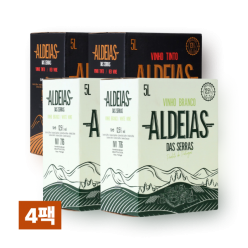 알데이아스 5L 팩 2종 세트(레드, 화이트) 총 4팩