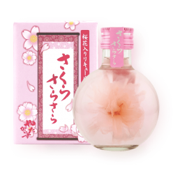 [특별할인] 사쿠라 사라사라(벚꽃 생화가 들어간 벚꽃사케) 180ml
