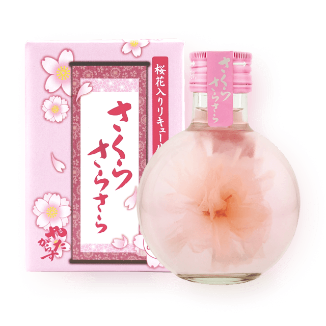[순차출고 9/28][특별할인] 사쿠라 사라사라(벚꽃 생화가 들어간 벚꽃사케) 180ml 대표이미지