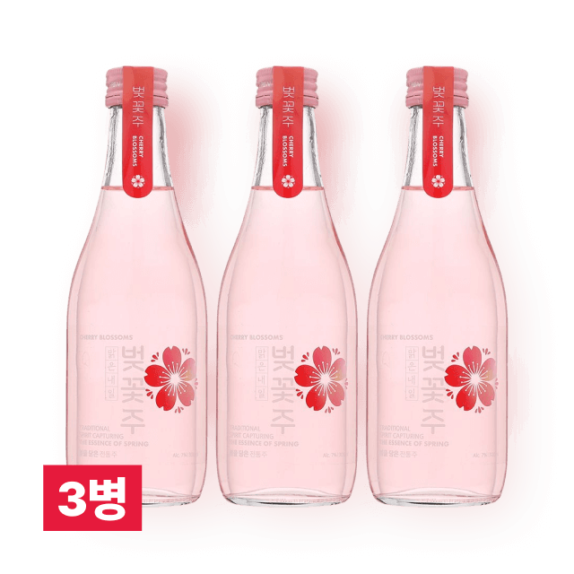 맑은내일 벚꽃주 7% 300ml 3병 대표이미지