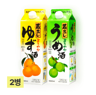 [특별할인] 쿠라다시 마로야카 유자 & 매실 세트 1,000ml (총 2팩)