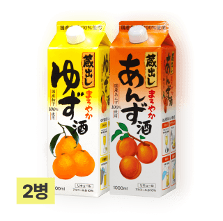 [특별할인] 쿠라다시 마로야카 유자 & 살구 세트 1,000ml (총 2팩)