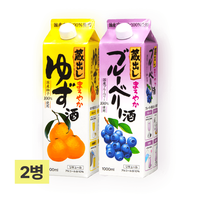 쿠라다시 마로야카 (유자+블루베리) 1,000ml (총 2팩) 대표이미지