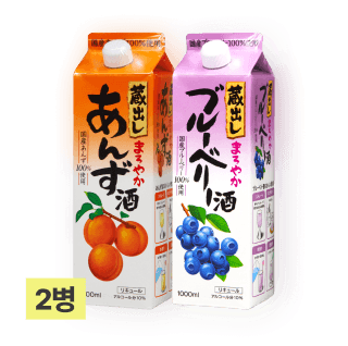 쿠라다시 마로야카 (살구+블루베리) 1,000ml (총 2팩)