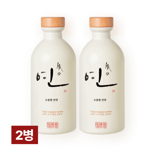 연 32% (한국형 100% 수수 발효 고량주) 350ml 2병 대표이미지