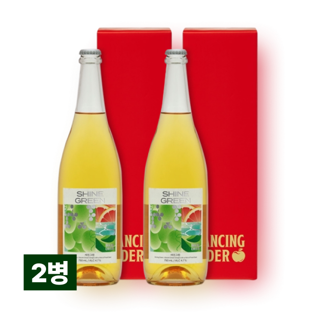 댄싱사이더 샤인그린 750ml 2병 세트 대표이미지