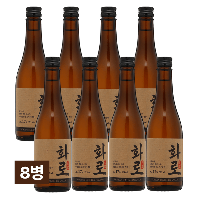 화로 17도 2년숙성 순수소주 375ml 8병 대표이미지