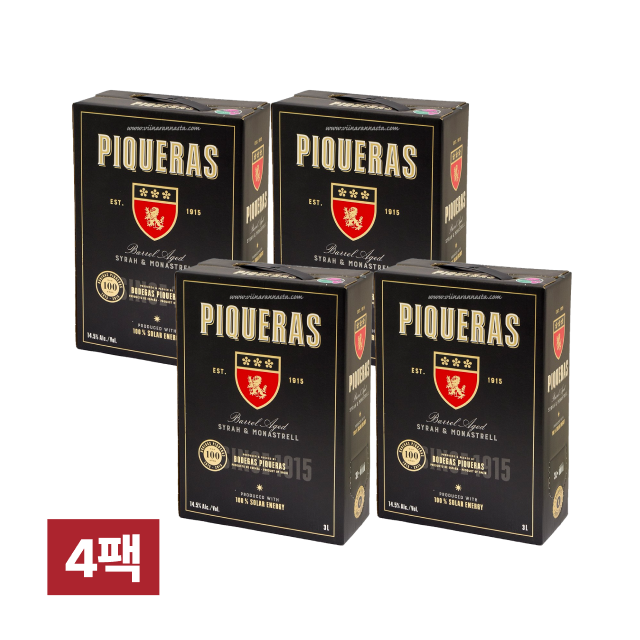 피케라스 쉬라 모나스트렐 3L (대용량 팩와인) 4팩 대표이미지