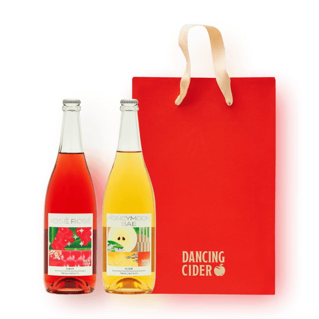 댄싱사이더 요새로제 & 허니문배 선물세트 (750ml 2병) 대표이미지
