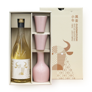 [추석특가] 오우곤코우시(금박사케) 도쿠리, 잔 세트 720ml