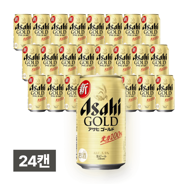[4주년세일] [세금포함] 아사히 골드 350ml 24캔 (1박스) 대표이미지