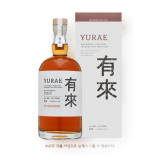 [한정판] 유래 40도 750ml (쌀청 발효, 포트 와인 캐스크 숙성, 전용잔 2개 포함)