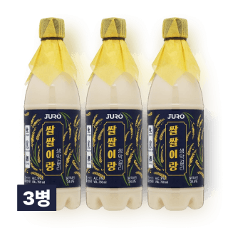 쌀쌀이랑 생막걸리 9도 750ml 3개 세트