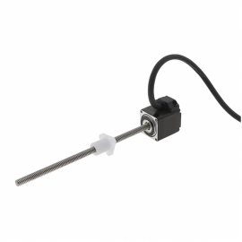 28각(NEMA11) 리니어 스텝모터 LM-NK1133 외부 스크류형 스트로크 100&middot;150mm 스크류 &phi;6.35 리드 2.54mm 정격전류 1A