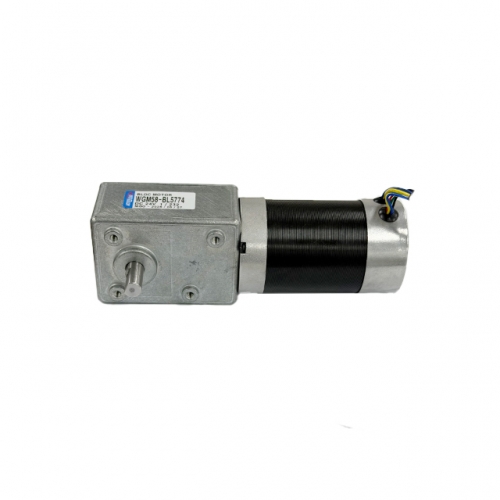 웜감속 BLDC 기어드모터 WGM58-BL5774 DC24V 56각 정격토크 15.8~300kgf&middot;cm 정격속도 161~2.8rpm 감속비 12종 선택 직각축 셀프락