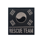 태극기 RESCUE TEAM 패치 (그레이)