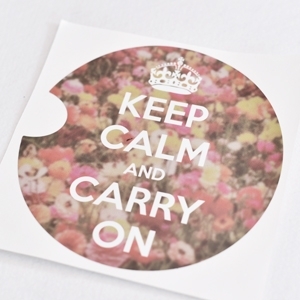 미니 주유구 캡 데칼 KEEPCALM FLOWER