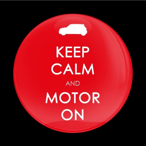 고뱃지 KEEP CALM AND MOTOR ON RED