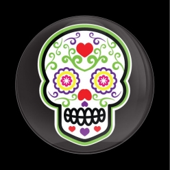 고뱃지 SEASONAL GREEN CALAVERA SUGAR SKULL