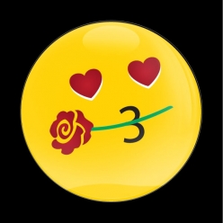 고뱃지 EMOJI KISSING HEART with FLOWER