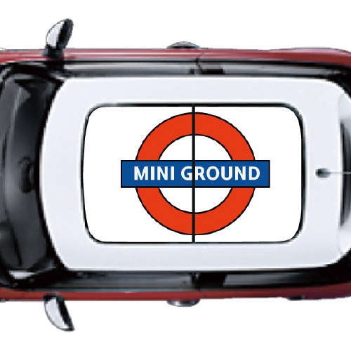 미니쿠퍼 썬루프 데칼 MINI UNDERGROUND sunroof