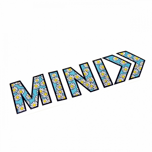 MINI>> 민트 플라워 미니 폰트 차량용 스티커 데칼