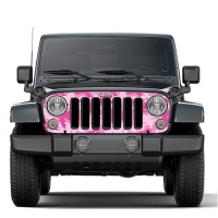 지프 JEEP PINK CAMOUFLAGE wrangler grill decal