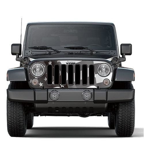 지프 JEEP GRAY FLYING FLAG wrangler grill decal