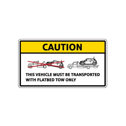 CAUTION flatbed tow 차량용 데칼 스티커