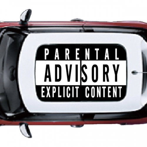 PARENTAL ADVISORY 미니쿠퍼 썬루프 데칼