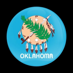 고뱃지 FLAG OKLAHOMA US STATE