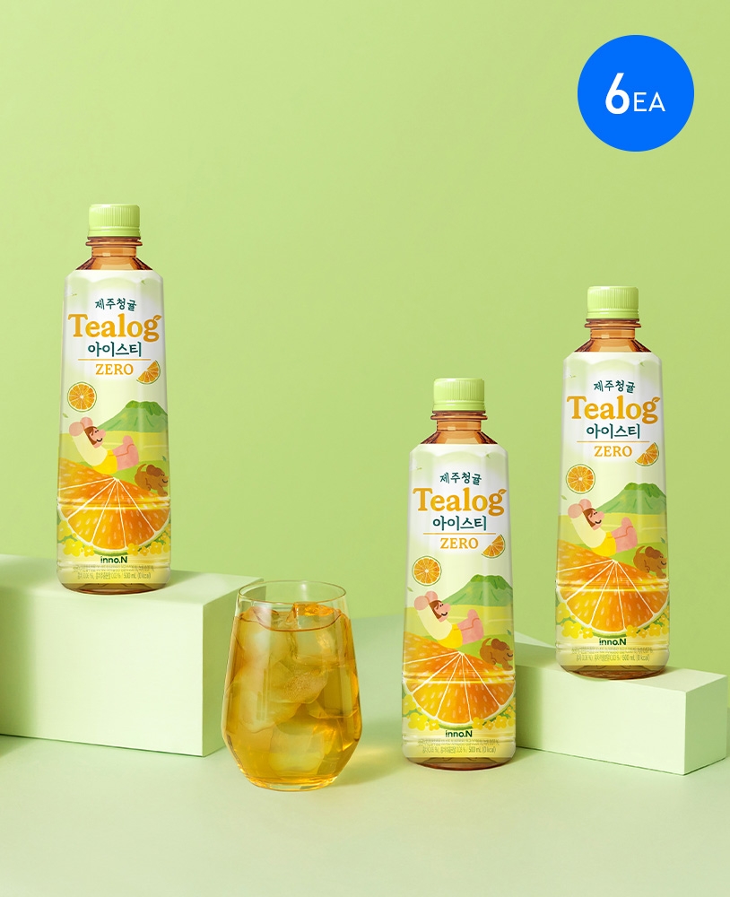 Tealog 청귤 아이스티 500ml 총 6병