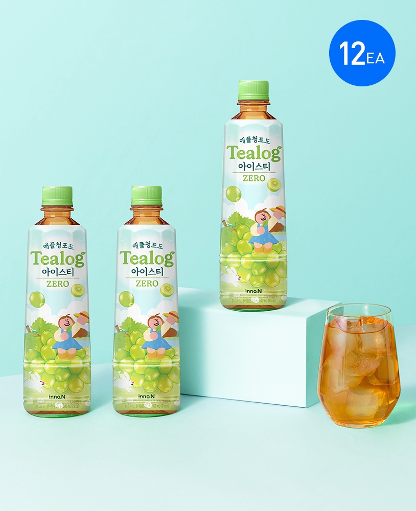 티로그 애플청포도 아이스티 녹차 500ml (12EA)