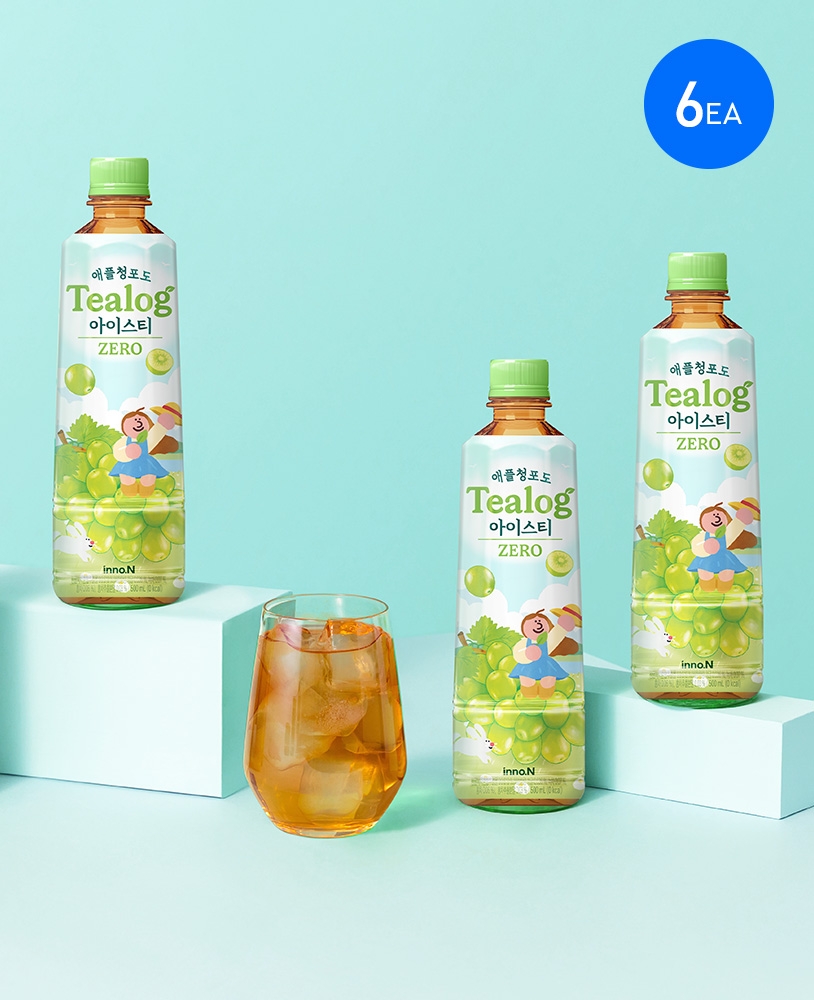 티로그 애플청포도 아이스티 녹차 500ml (6EA)