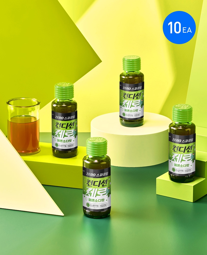 [패밀리세일] 컨디션 ZERO SUGAR 스파클링 메론소다 100ml 10병